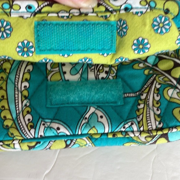 Vera Bradley retired peacock pattern crossbody purse in turquoise & yellow/green - Picture 15 of 16